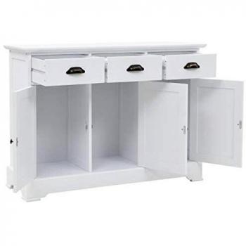 VidaXL Armoire MDF Bois de Pin 3 Portes Buffet avec Commode de Rangement