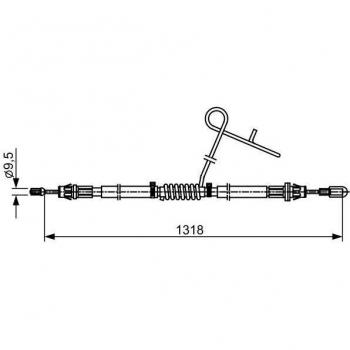 Cable, parking brake BOSCH 1 987 482 559