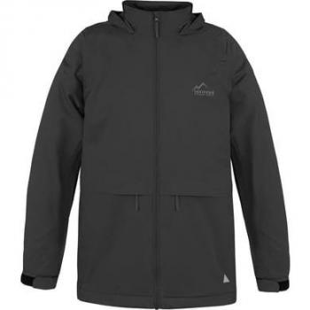 Normani Regen‑Softshell Jacke mit Kapuze und Reflektoren – Kinder, Fleecefutter, Grau
