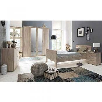 Chambre à coucher enfant PEGANE imitation chêne 90 x 200 cm