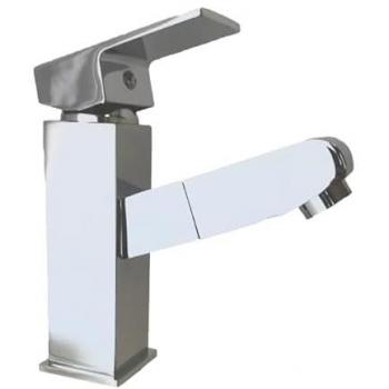 Rubinetto miscelatore lavabo con doccia estraibile per piccoli spazi