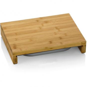 Bamboe Snijplank met RVS lade van Kela