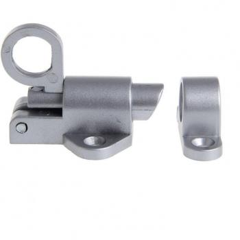 Window Gate Bolt with Spring-Pull Ring in White