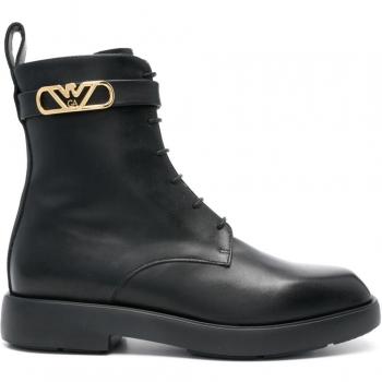 Emporio Armani Lace-up Boots Female Black Size 5 UK
