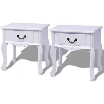 Bedside Cabinet vidaXL MDF White