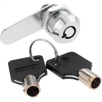 Locking Cam Lock for Drawers with 2 Keys and Locking Plate (16/20/25/30mm)