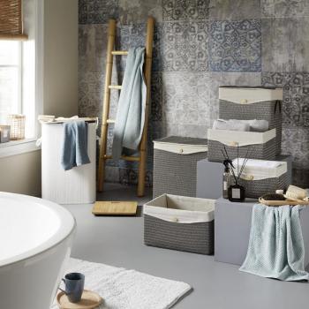 BATHROOM SOLUTIONS Portabiancheria pieghevole 'laundry' bianco