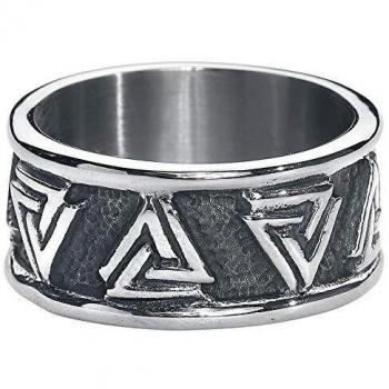 Élégante Bague Valknut – Hard and Heavy, couleur argent