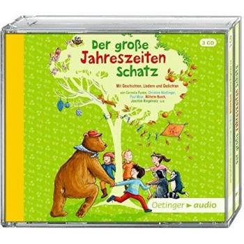 Der große Jahreszeitenschatz (4CD) Mit Geschichten, Liedern und Gedichten von Kirsten Boie, Cornelia Funke, James Krüss, Astrid Lindgren: Geschichten, Lieder und Gedichte, 228 min.