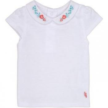 Carrément Beau MAYVE Girls' Cotton T-Shirt in White