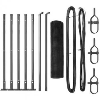 Steel Grey Post Fence 0.5 × 10 m (Vidaxl)