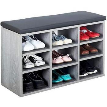 Scarpiera Salva Spazio RICOON 79×49×30 cm + Panca Ingresso in Rovere Grigio