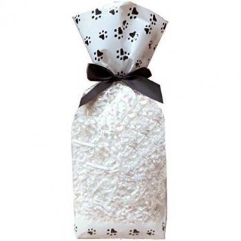 Jaffa Imports 50 x Paw Print Clear Cellophane Bags for Pets