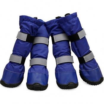 Non-Slip Winter Dog Rain Shoes with Rubber Sole for Medium Large Dogs