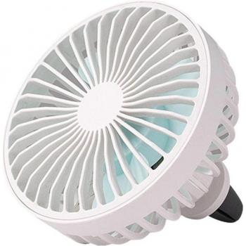 Ventilateur de voiture USB avec lumière LED et rotation à 360°