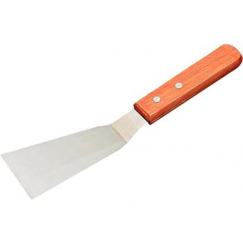 Edelstahl-Grillzange für Pizza & Steak, Holzgriff