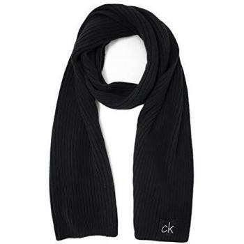 Calvin Klein Classic Men's Neck Towel Basic Ribbed Black