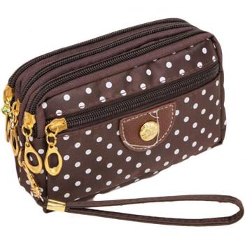 Bolso de mano femenino con diseño de puntos