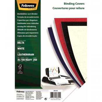 Fellowes A4 250gsm Recyclable Leatherboard Binding Covers Heavyweight