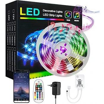 IIYL 6m RGB LED Lichterkette mit Bluetooth Steuerung
