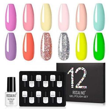 Set de Esmaltes Semipermanentes ROSALIND en Gel UV LED, 12pcs