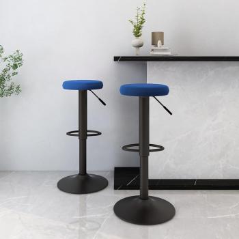 VidaXL Barhocker Set 2 Blau Samt