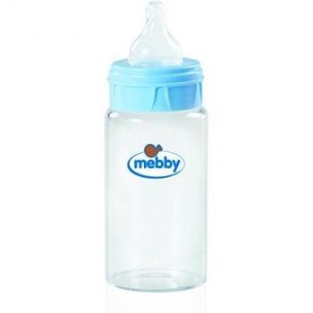 Mebby Biberon Vetro 270 ml con Tettarella in Silicone