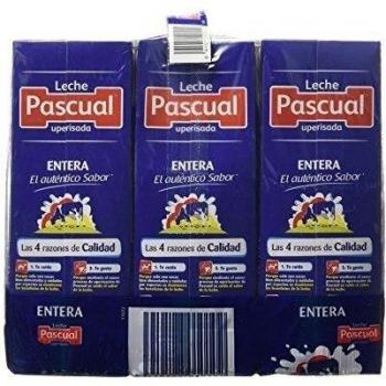 Leche entera Pascual 1 litro pack de 6 bricks, Total 6 litros