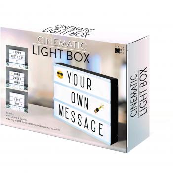 Retro Flicker Lightbox A4 – 105‑Character LED Sign with USB Battery Option