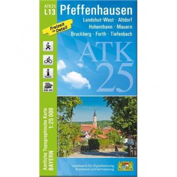 ATK25-L13 Pfeffenhausen (Amtliche Topographische Karte 1:25000): Landshut-West, Altdorf, Hohenthann, Mauern, Bruckberg, Furth, Tiefenbach (ATK25 Amtliche Topographische Karte 1:25000 Bayern)