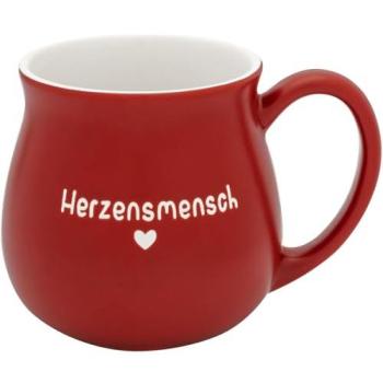 Liebevoll gravierte Tasse 'Herzensmensch'