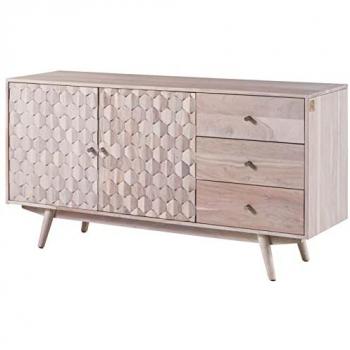 Buffet Contemporain Acacia 145x42 Laqué Blanc Mosayk 206