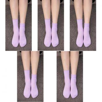 5 Pairs Diabetic Socks, Thin Design for Women, Prevent Varicose Veins, Suitable for Spring and Autumn