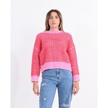 Jersey de Punto Mezclado Bicolor Molly Bracken Manga Larga