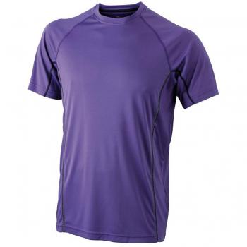 James Nicholson JN421 Reflex T-Shirt – M, Purple/Black