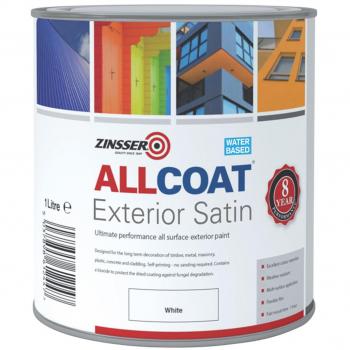 Zinsser Allcoat Exterior Paint All Colours & Sizes Matt Satin Gloss Finish