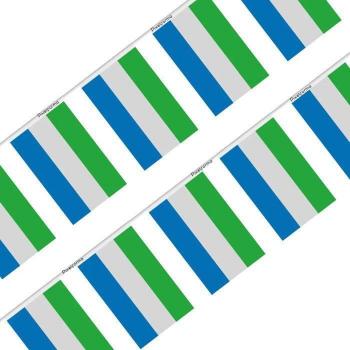 Sierra Leone Flag String – 100 Items, 14 x21 cm