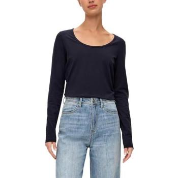 Navy-Blaues Damen-Longsleeve von s.Oliver – 44, Stretch-Baumwolle