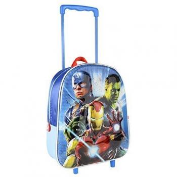 CERDA MOCHILA CARRO INFANTIL 3D METALIZADA AVENGERS BLUE