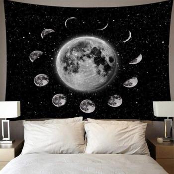 Murale décorative lune et constellations 95x73 cm