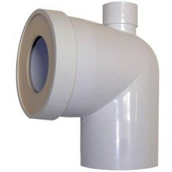 REGIPLAST Abzweigrohr für Toilette, 90°, Ø 100 mm, männliche Anschlüsse inkl. Stutzen