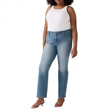 Levi's 314 PL Shaping Straight‑Fit Jeans – Damen, 20 (52), 34 Länge, Stretch
