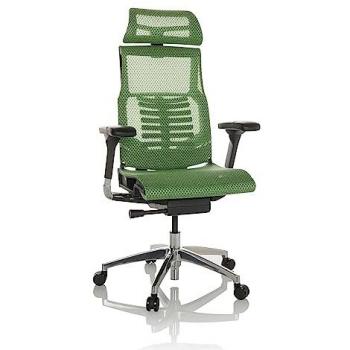 Chaise ergonomique DYNAFIT II en tissu maille vert