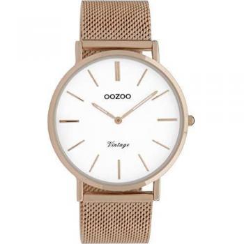 OOZOO Herenhorloge Roségoud/Wit
