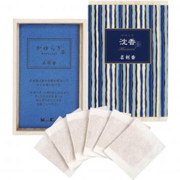 Nippon Kodo Kayuragi – 6‑er‑Pack Blauer Agarholz-Räucherstäbchen in Paulownia‑Box