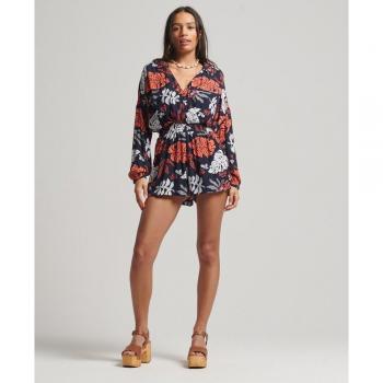 Superdry Tuta Corta Donna Vintage Beach Navy XL