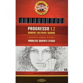 Koh-I-Noor Progresso 6H Crayon sans bois Graphite (Boîte de 12)