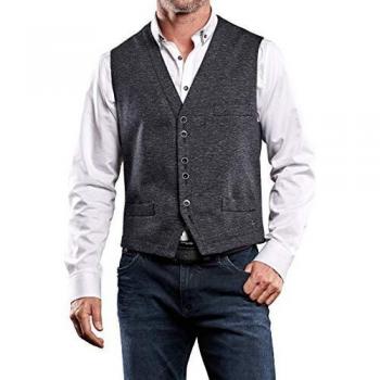 Engbers Herren‑Stoffweste, ungefüttert, blau – SKU 27925, Größe 64