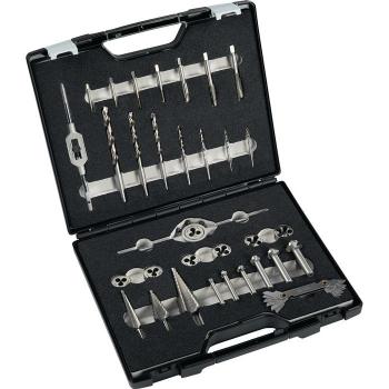 33-teiliges HSS Metallbearbeitungsset M3-M12 in Kunststoffkoffer