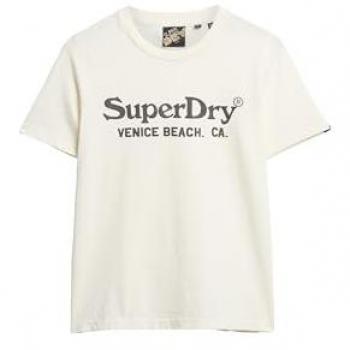 Superdry Damen T-Shirt Metallic Venue Kurzarm Relaxed